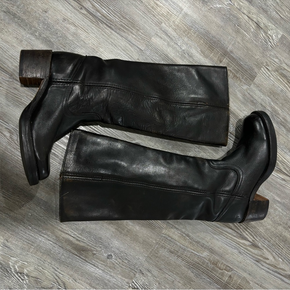 Frye Campus Black Boots 14L